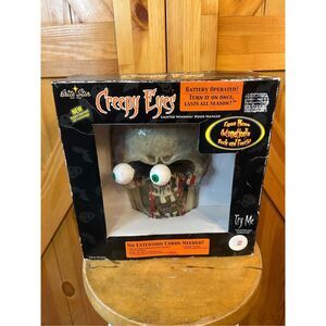 Creepy eyes lighted window/door, hanger Halloween decor (5117) Read￼